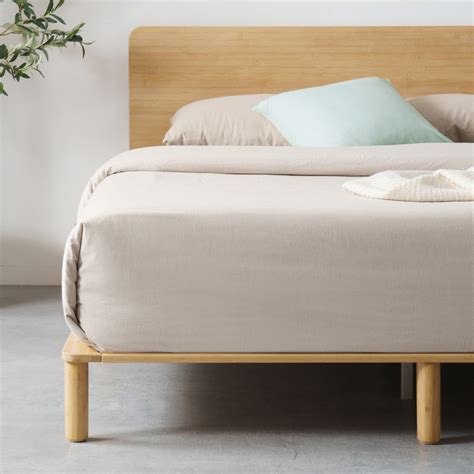 zinus metal queen box frame|zinus bamboo bed frame.